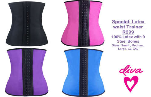 100% Latex Workout Waist Trainer - 9 steelbones