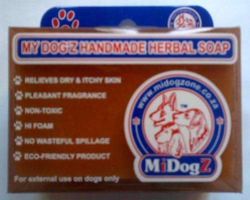 MiDogZ herbal handmade soap for dogs - solid bar, no wasteful spillage!