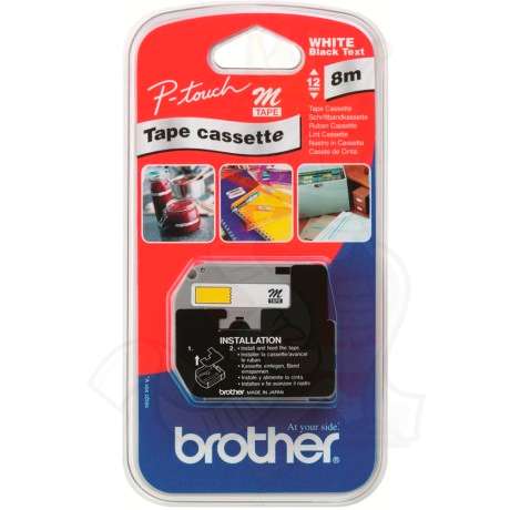Brother P-Touch M Tape - M-K621 Black on Yellow - new in packaging