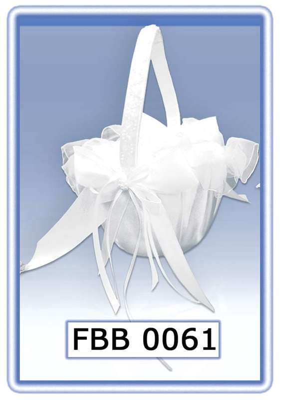 Ivory flowergirl basket - imported, brand-new, 2 available