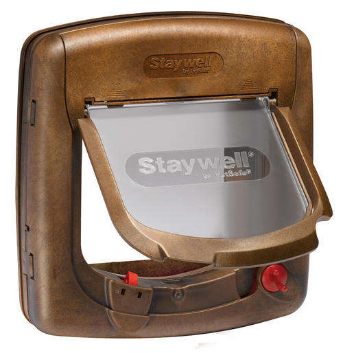 Staywell 400 series Magnetic Cat Flap - woodgrain