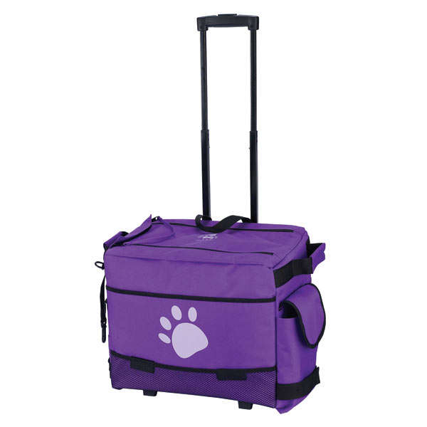 CLEARANCE! Top Performance Groomer's rolling tote bag - purple