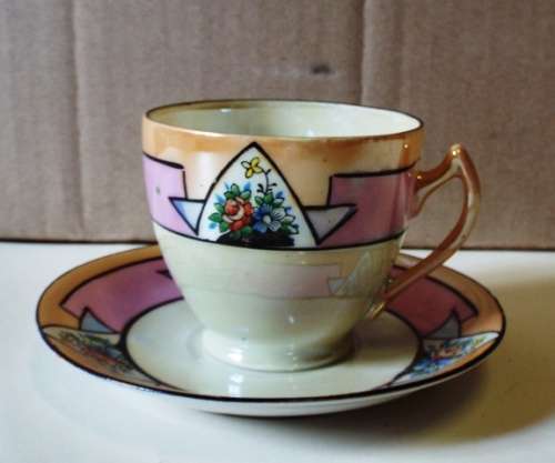 VINTAGE Lusterware Cup and Saucer - Made in Japan