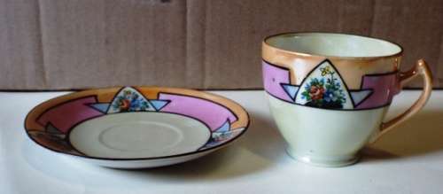 VINTAGE Lusterware Cup and Saucer - Made in Japan