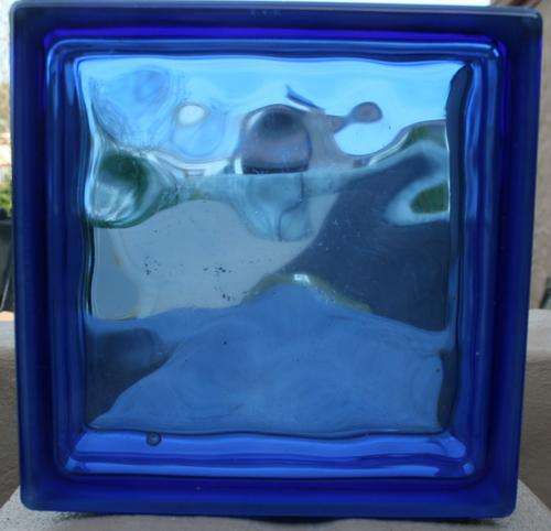 4 x Blue Glass Bricks