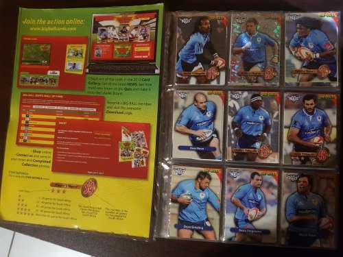 Complete 2010 Big Ball Rugby trading cards collector album