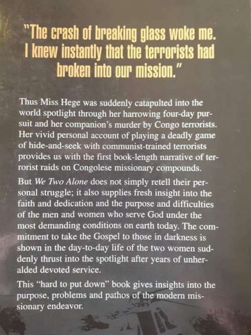 We Two Alone - Attack and Rescue in the Congo ~ Ruth Hege