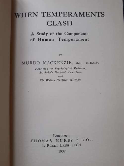 When Temperaments Clash ~ Murdo Mackenzie