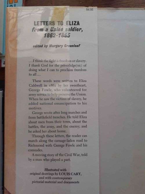 Letters to Eliza from a Union Soldier ~ edited by Margery Greenleaf