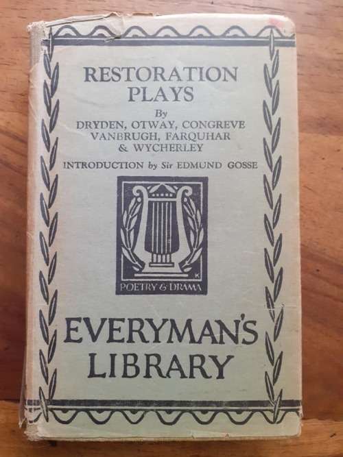 Restoration Plays Nr 604 EVERYMAN`S LIBRARY Poetry and the Drama