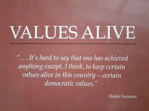Values Alive - a Tribute to Helen Suzman ~ edited by Robin Lee