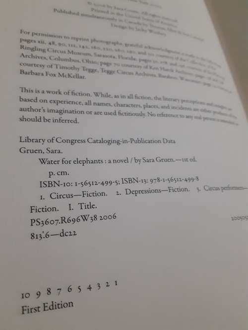 Water For Elephants ~ Sara Gruen