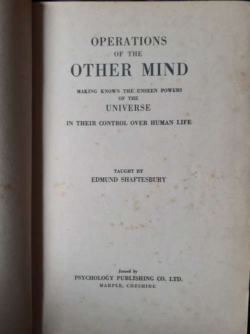 Operations of the Other Mind ~ Edmund Shaftsbury
