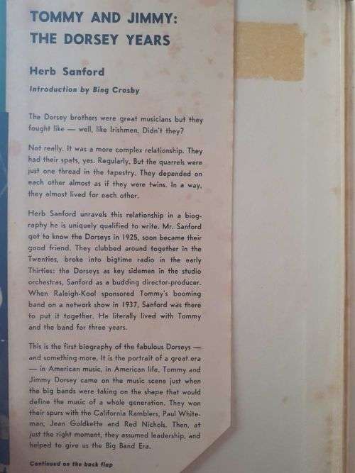 Tommy and Jimmy: The Dorsey Years ~ Herb Sanford