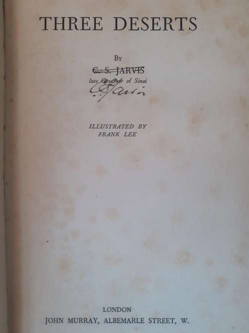 (signed) Three Deserts ~ C S Jarvis