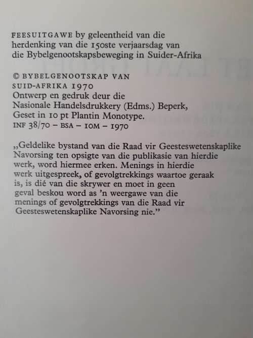 God Het Laat Groei ~ DIE BYBELGENOOTSKAP