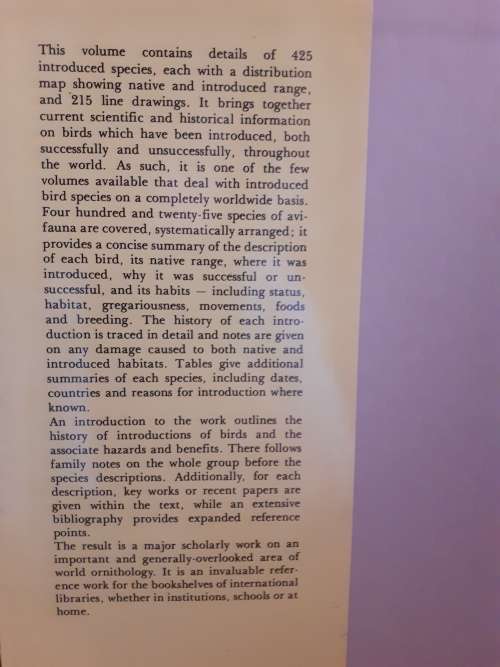Introduced Birds of the World ~ John L Long