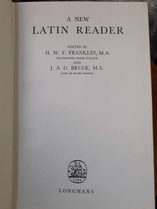 A New Latin Reader ~ Franklin / Bruce