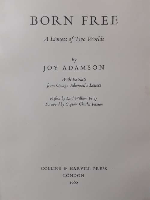 Born Free ~ Joy Adamson
