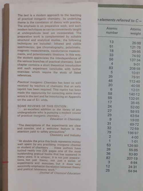 Practical Inorganic Chemistry ~ Pass / Sutcliffe