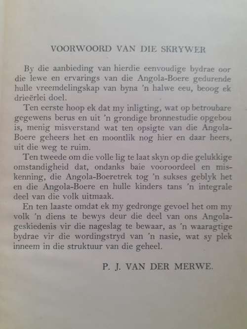 Ons Halfeeu In Angola ~ P J van der Merwe