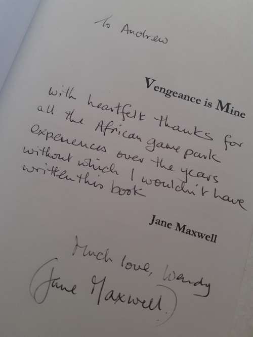 (Signed) Vengeance is Mine ~ Jane Maxwell