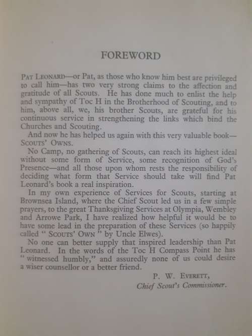 Scouts` Own ~ Rev. M P H Leonard