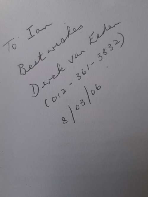(signed) Where Runners Dare ~ Derek can Eeden