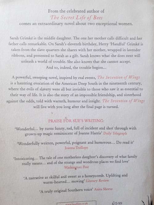 The Invention of Wings ~ Sue Monk Kidd