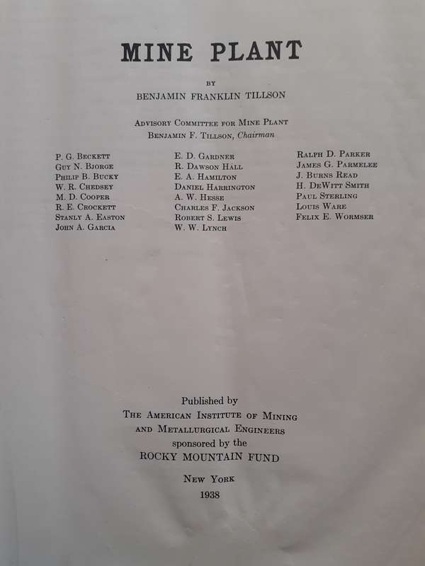 Mine Plant ~ Benjamin Franklin Tillson