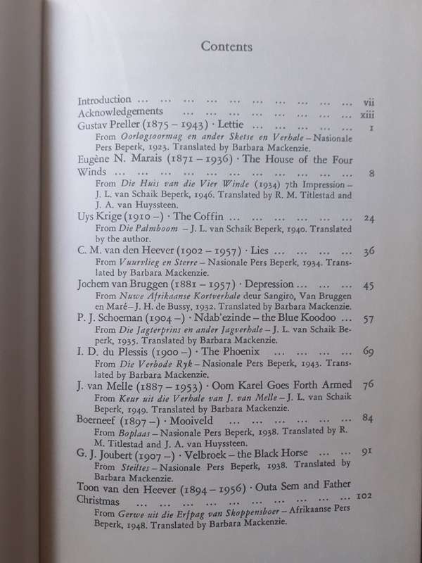 Afrikaans Short Stories ~ edited by Lategan / Smuts / Weiss