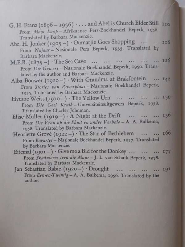 Afrikaans Short Stories ~ edited by Lategan / Smuts / Weiss