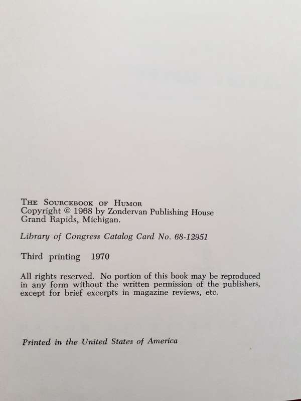 The Sourcebook of Humor ~ James C Hefley