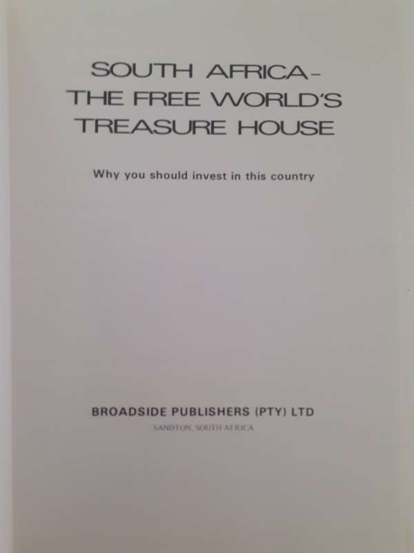 South Africa - The Free World`s Treasure House ~ BROADSIDE PUBLISHERS