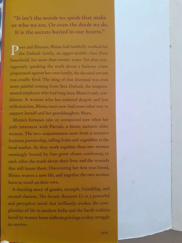 The Secret Between Us ~ Thrity Umrigar