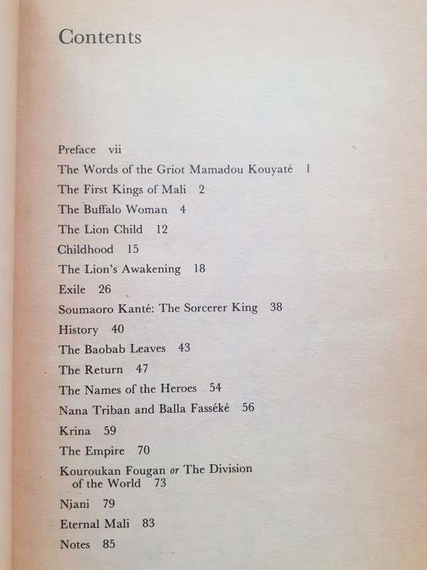 Sundiata an epic of old Mali ~ D T Niane