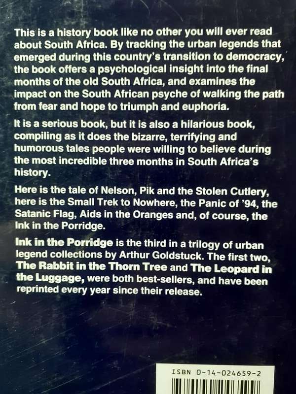 Ink In The Porridge ~ Arthur Goldstuck