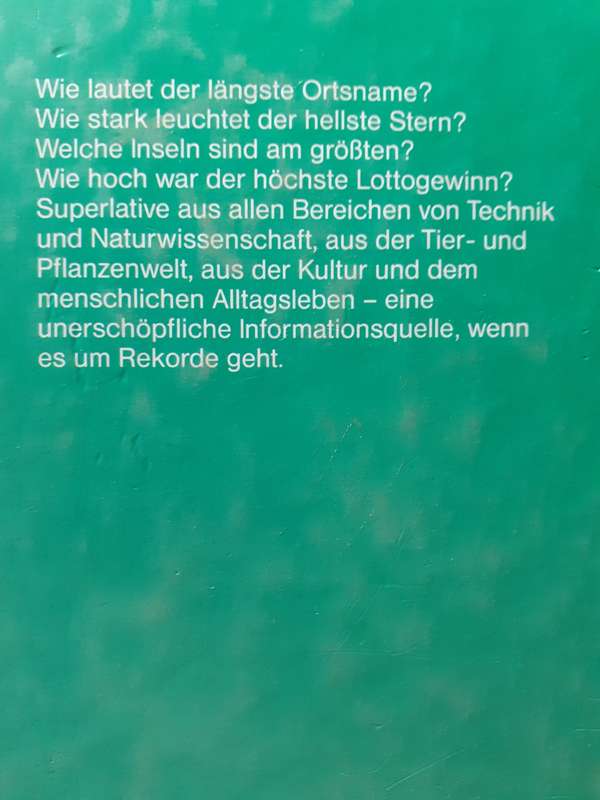 Das Buch der 100 Rekorde ~ Nikolaus Lenz