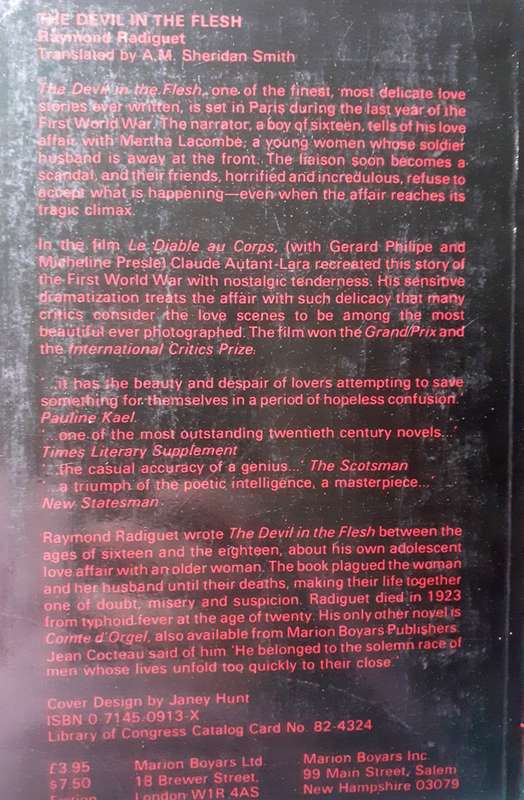 The Devil in the Flesh ~ Raymond Radiguet