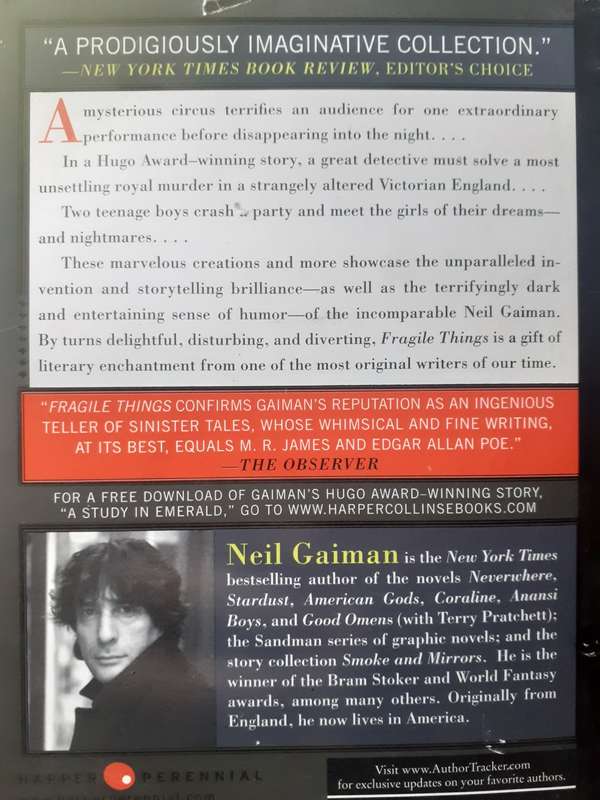 Fragile Things ~ Neil Gaiman