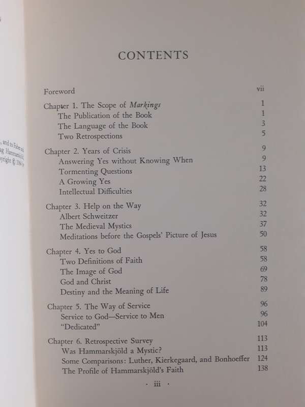 Dag Hammarskjold`s WHITE BOOK ~ Gustaf Aulen