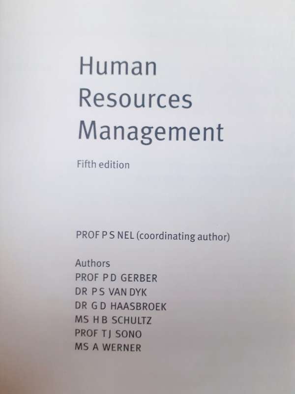 Human Resources Management (5th Edition) ~ OXFORD