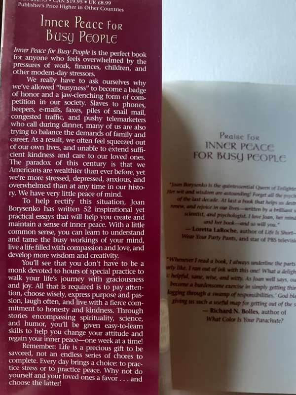 Inner Peace for Busy People ~ Joan Z Borysenko
