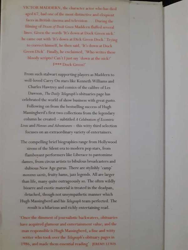 The Daily Telegraph - Third Book of Obituaries ~ edited by Hugh Massingberd