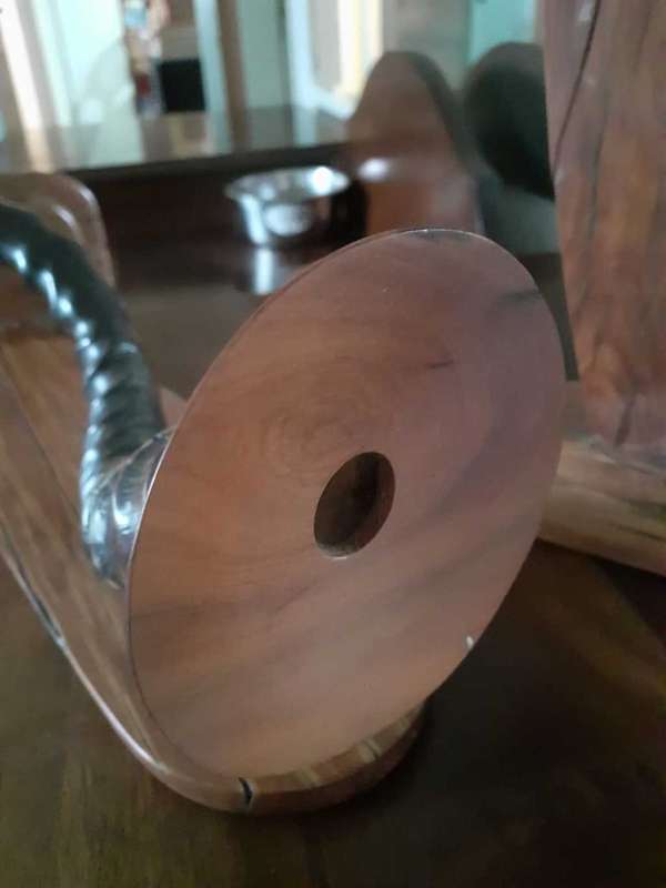Pair of Impala Horns mounted on Railway Sleeper Wood - candle holders