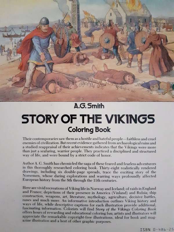 Story of The Vikings - COLOURING IN BOOK ~ A G Smith