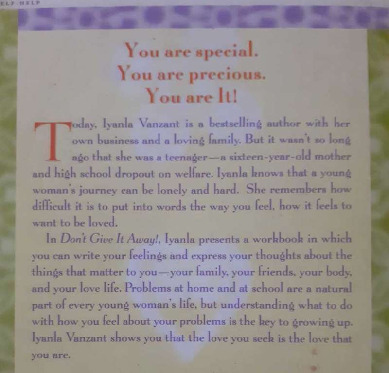 Don`t Give it Away! ~ Iyanla Vanzant