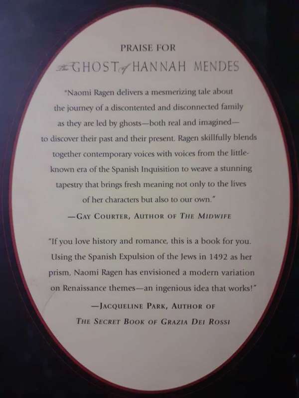 The Ghost of Hannah Mendes ~ Naomi Ragen
