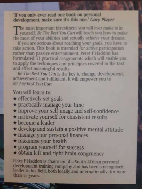 Be the Best You Can ~ Peter F. Haddon