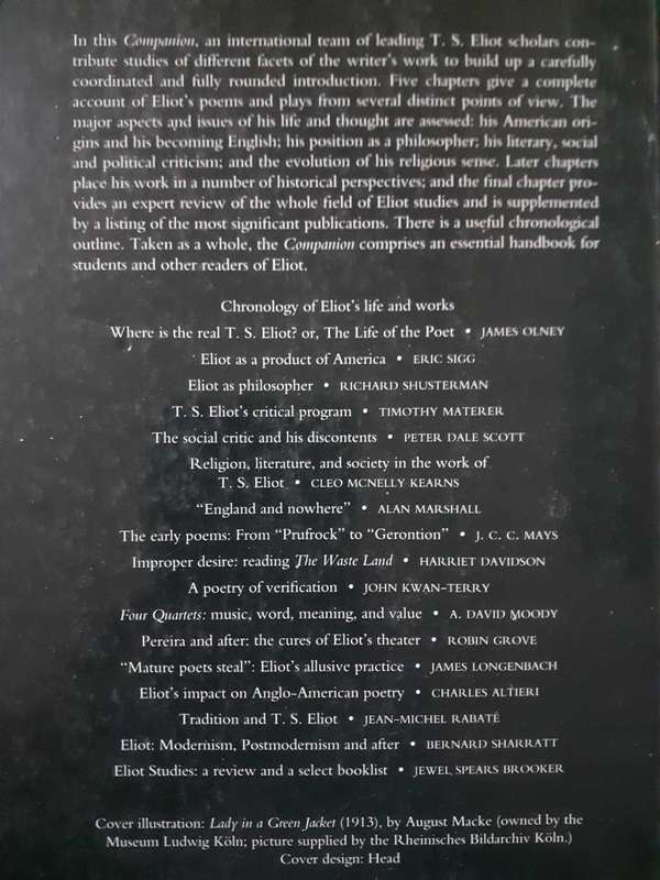 The Cambridge Companion to T S Eliot ~ edited by David A Moody
